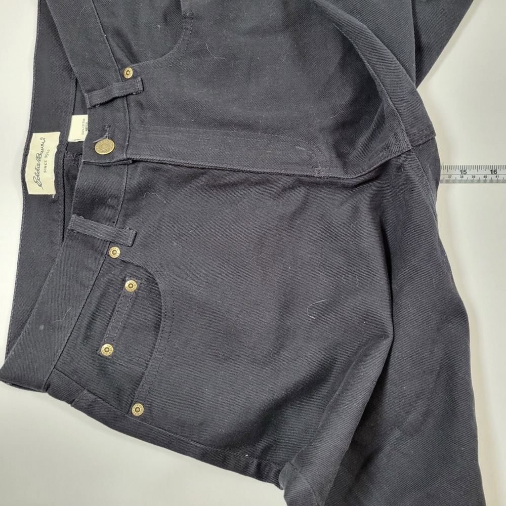 Eddie Bauer Crop Pants Womens 10 Navy Blue Excellent Cotton Twill Straight Leg - Picture 6 of 10